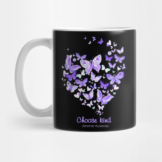 Choose Kind Alzheimer Awareness Butterflys Heart Gift by thuylinh8